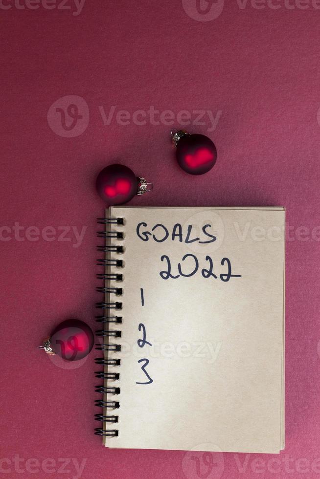 decorations and other attributes for celebrating New Year's holidays photo