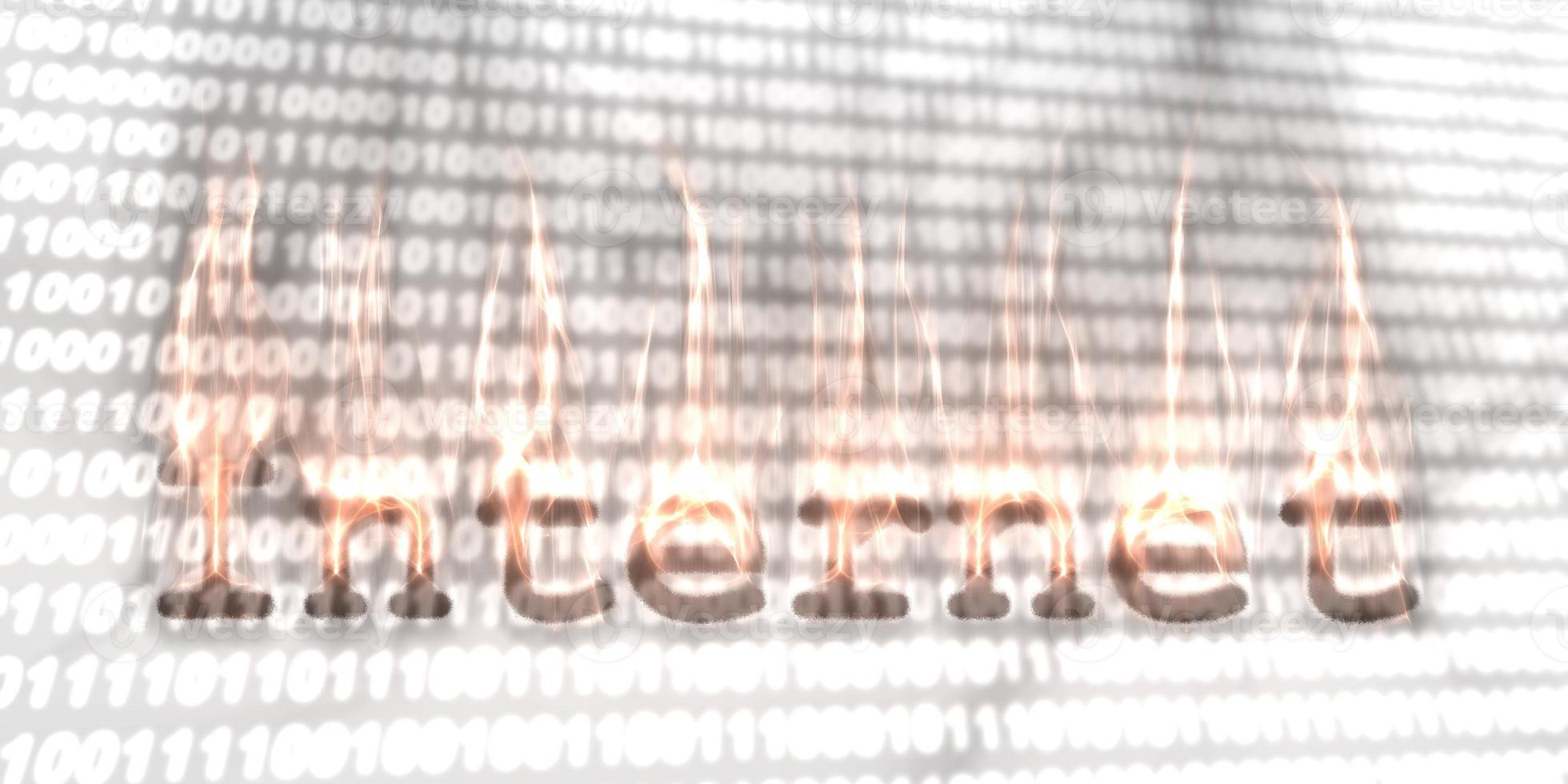 Banner of internet security buzzword text done with kirlian aura photography photo