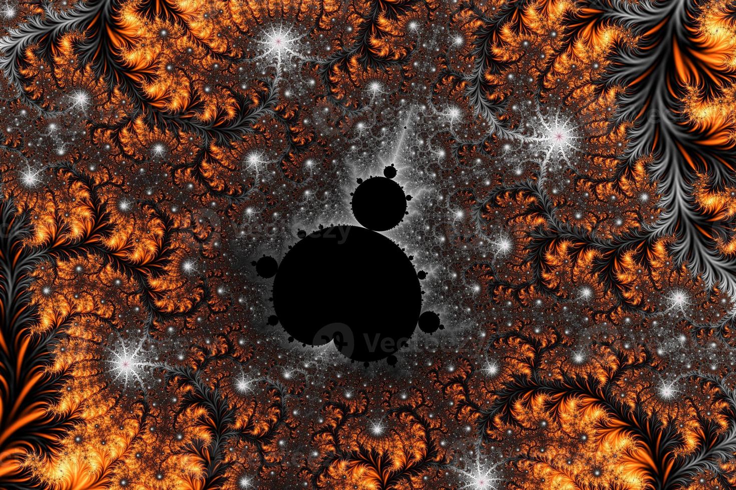 Beautiful zoom into the infinite mathematical mandelbrot set fractal. photo