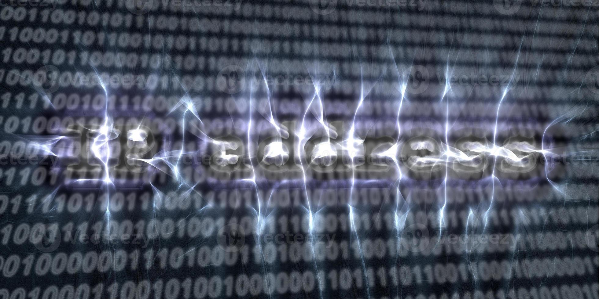 Banner of internet security buzzword text done with kirlian aura photography photo