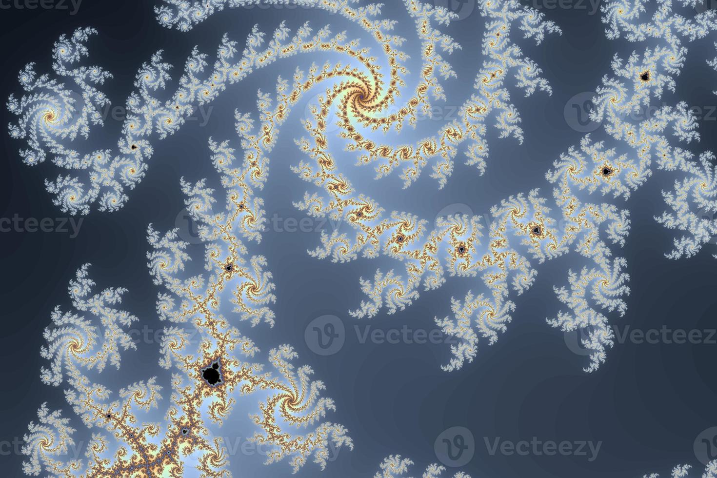 hermoso zoom en el infinito conjunto matemático mandelbrot fractal. foto