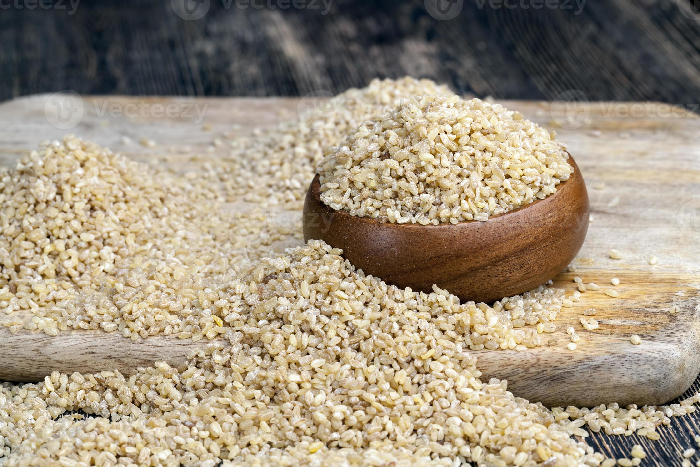 bulgur porridge is made from wheat grain 9404807 Stock Photo at Vecteezy