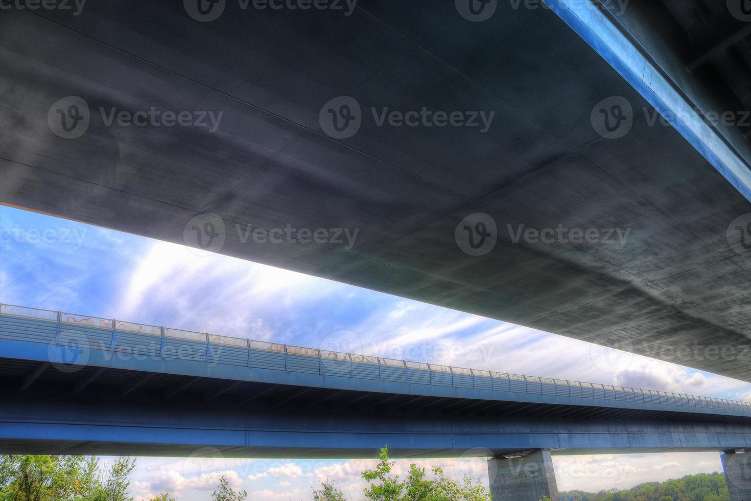 Different views at and from the big Kiel canal bridge in northern germany photo