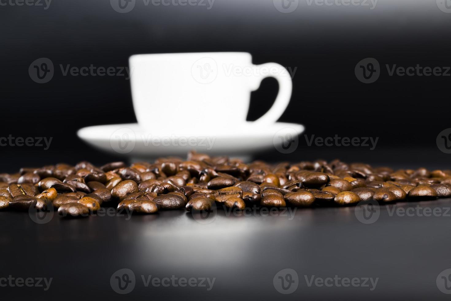 aromatic coffee and whole coffee beans photo