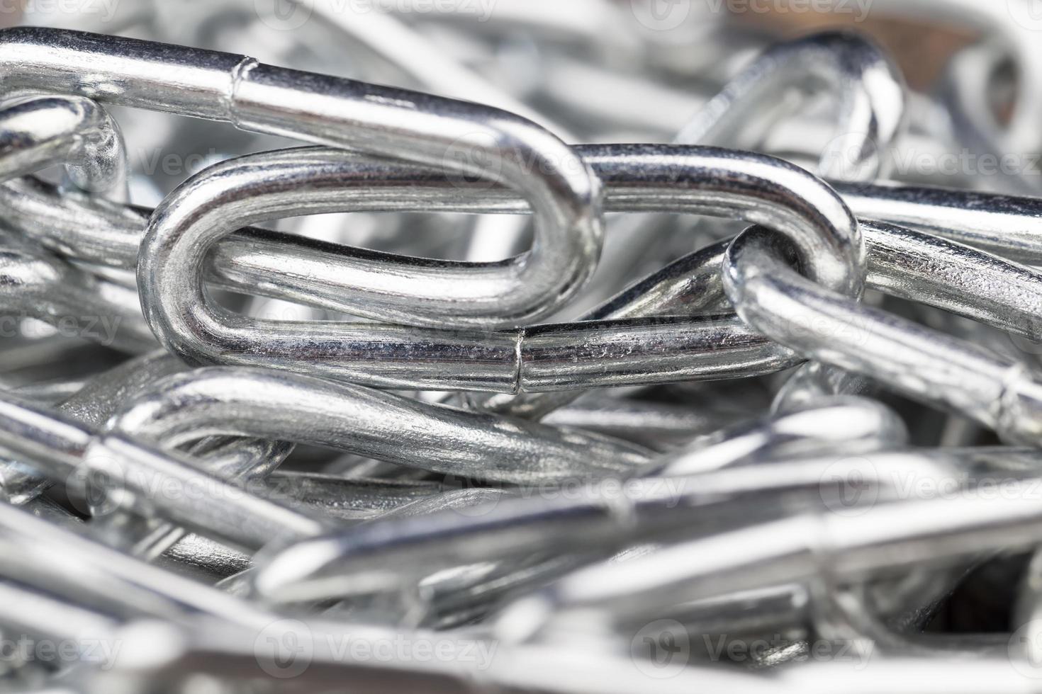 close up of metal chain parts photo