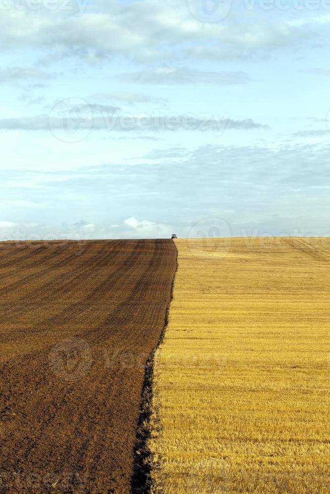 plowed fertile soil agricultural field photo