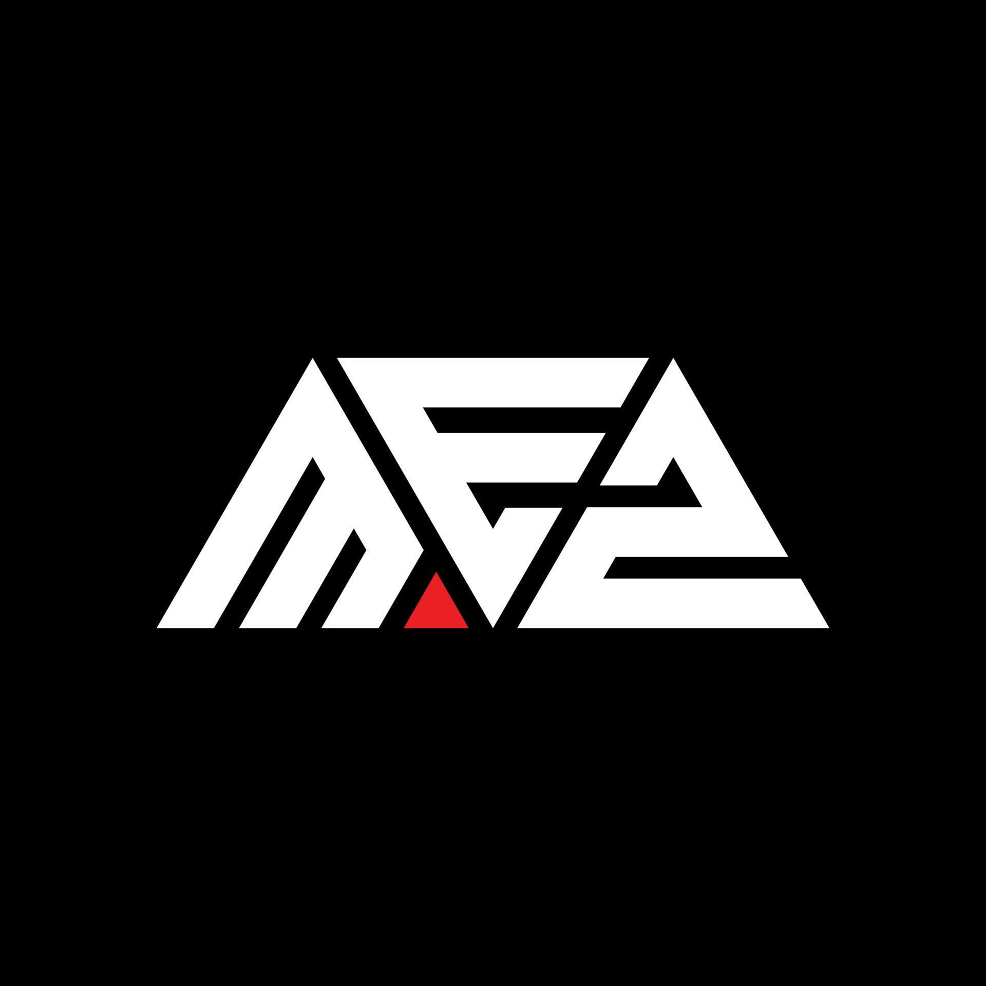 diseño de logotipo de letra de triángulo mez con forma de triángulo