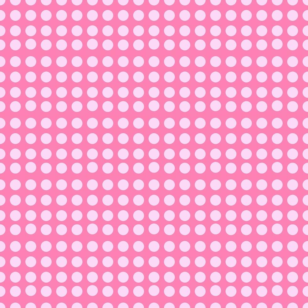 seamless pattern with white polka dots on pink background vector