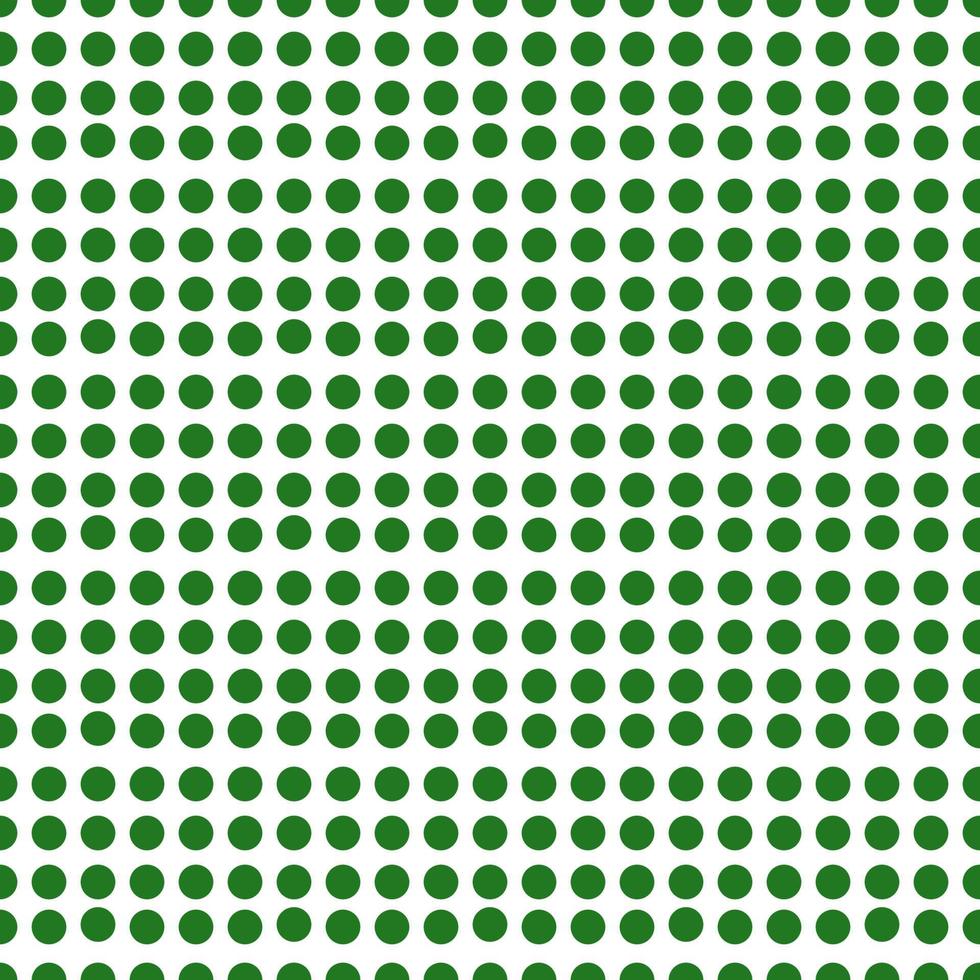 seamless pattern with green polka dots on white background vector