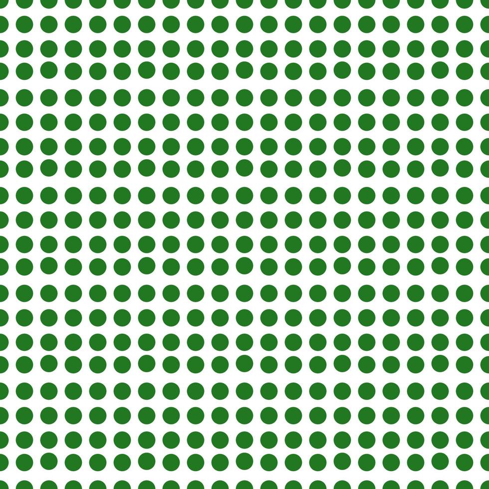 seamless pattern with green polka dots on white background vector