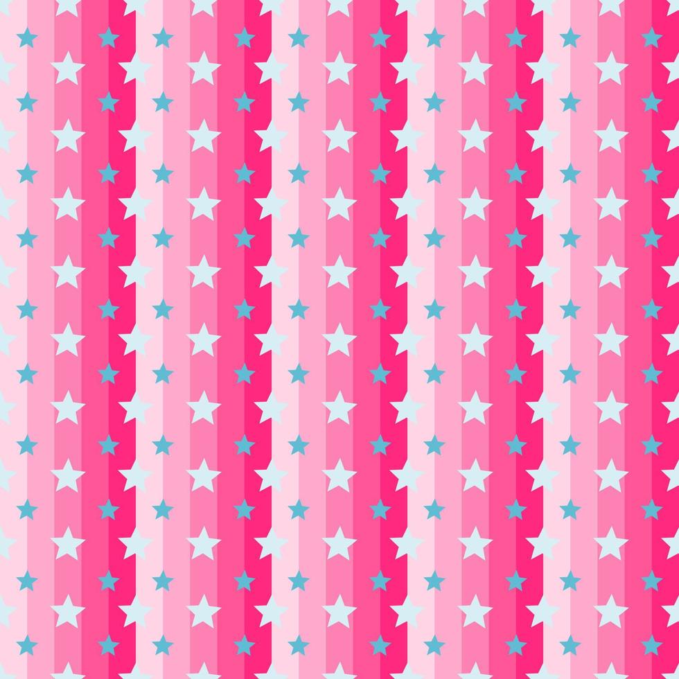 pink seamless pattern with star of pastel vector