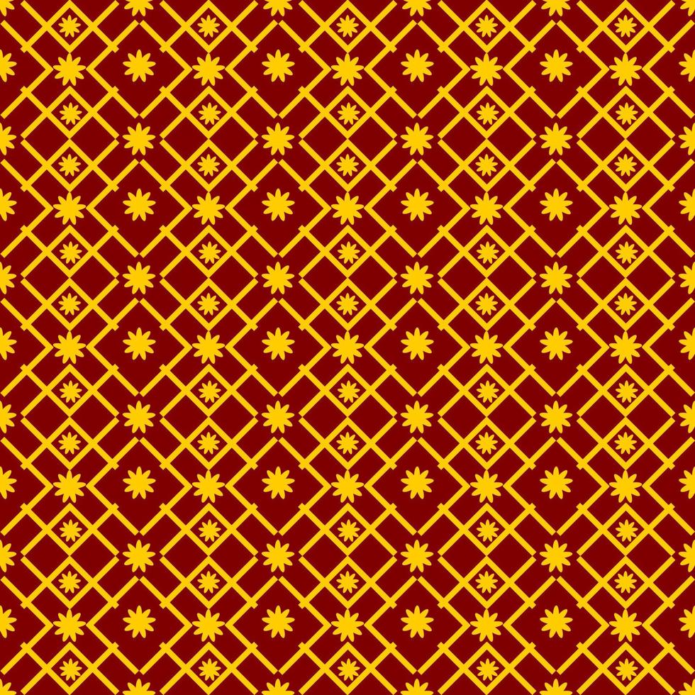 seamless geometric pattern with flowers vector
