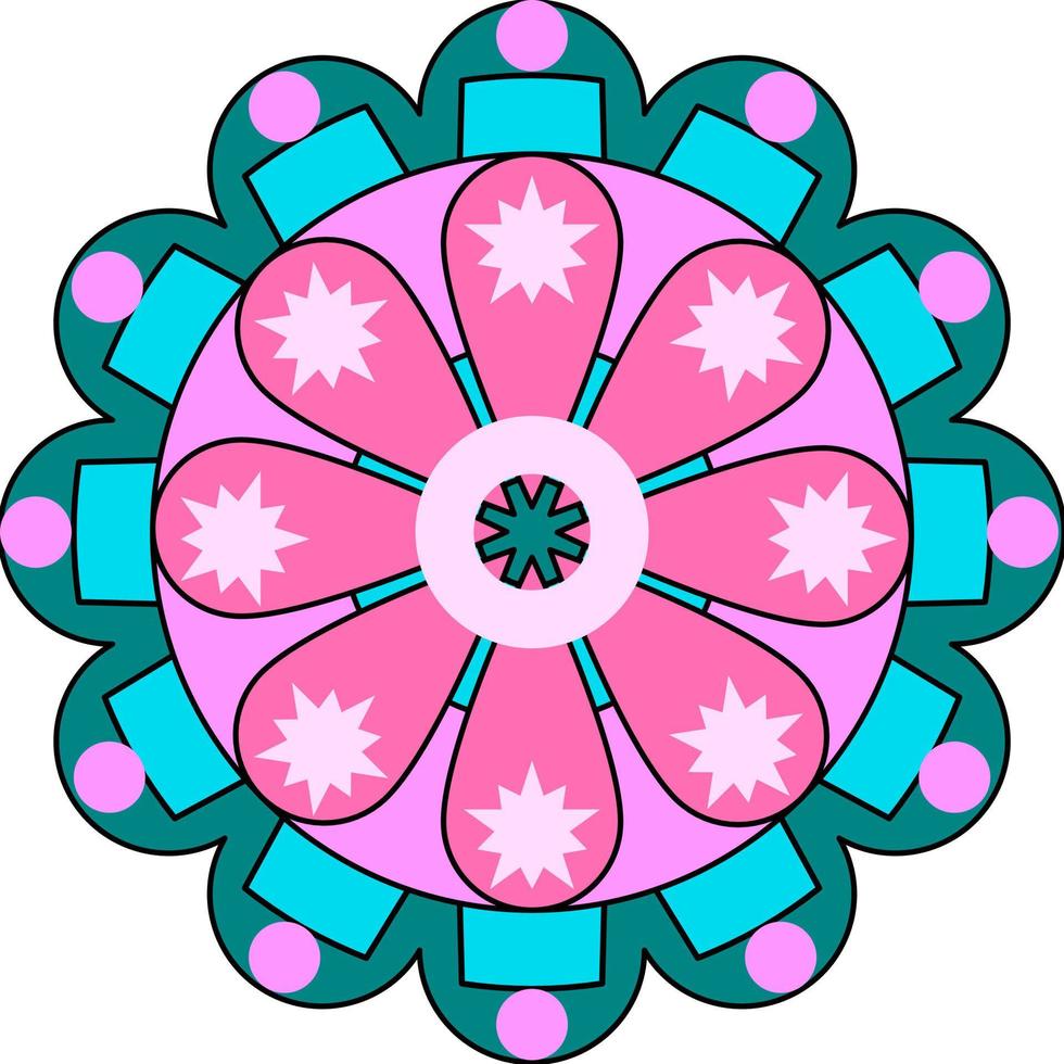element mandala  flower on white background vector