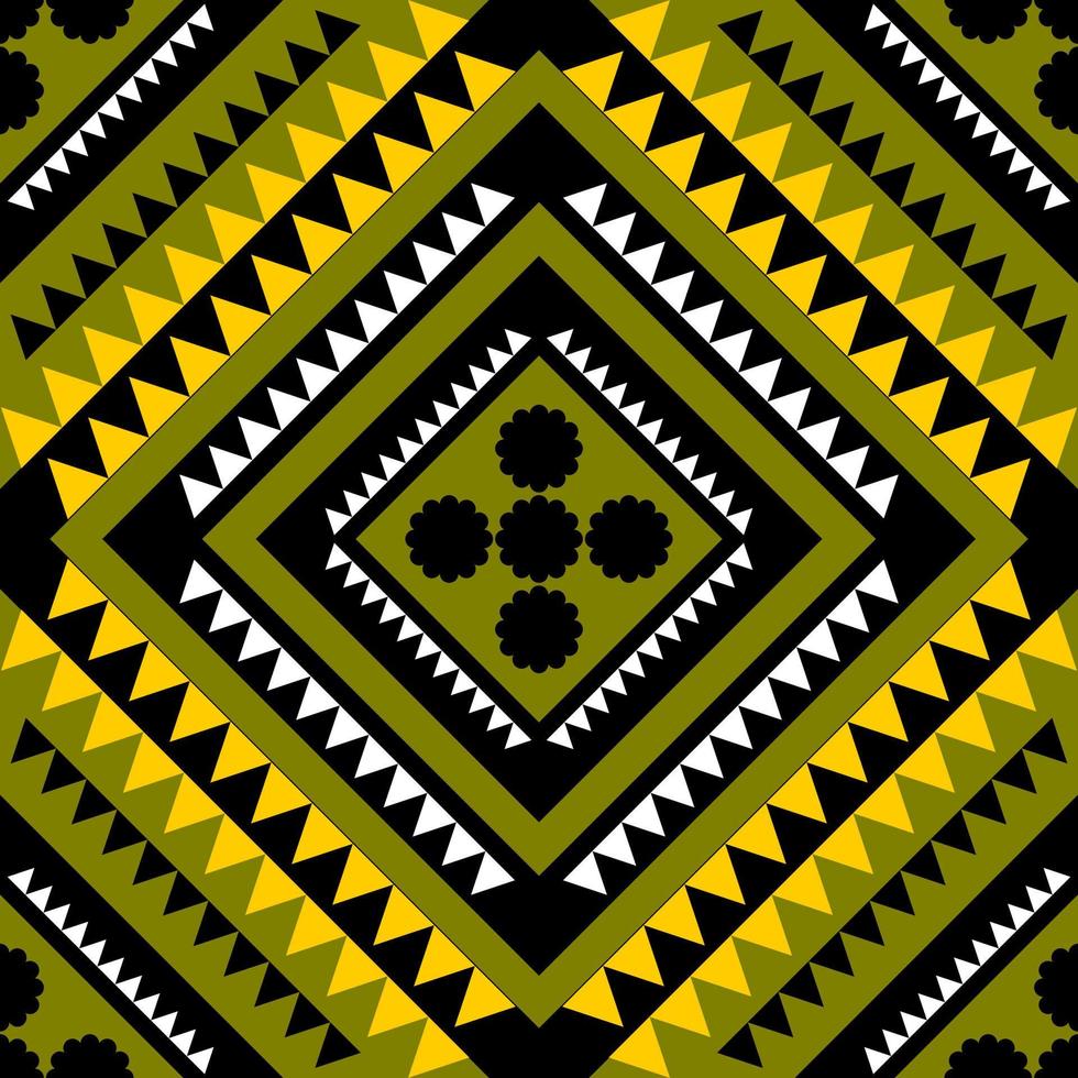 yellow seamless geometric ethnic background vector