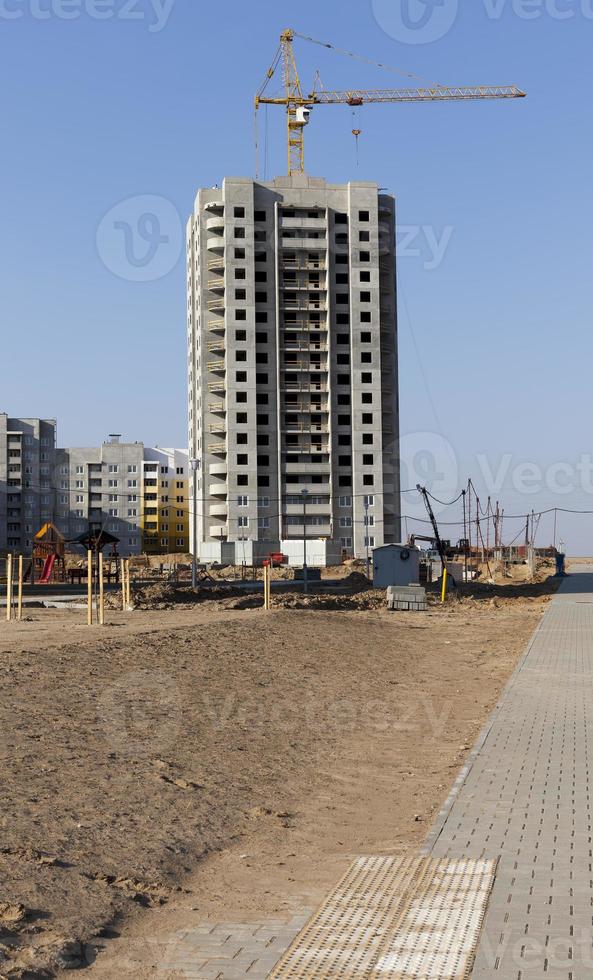 construction of a new multi storey residential building photo