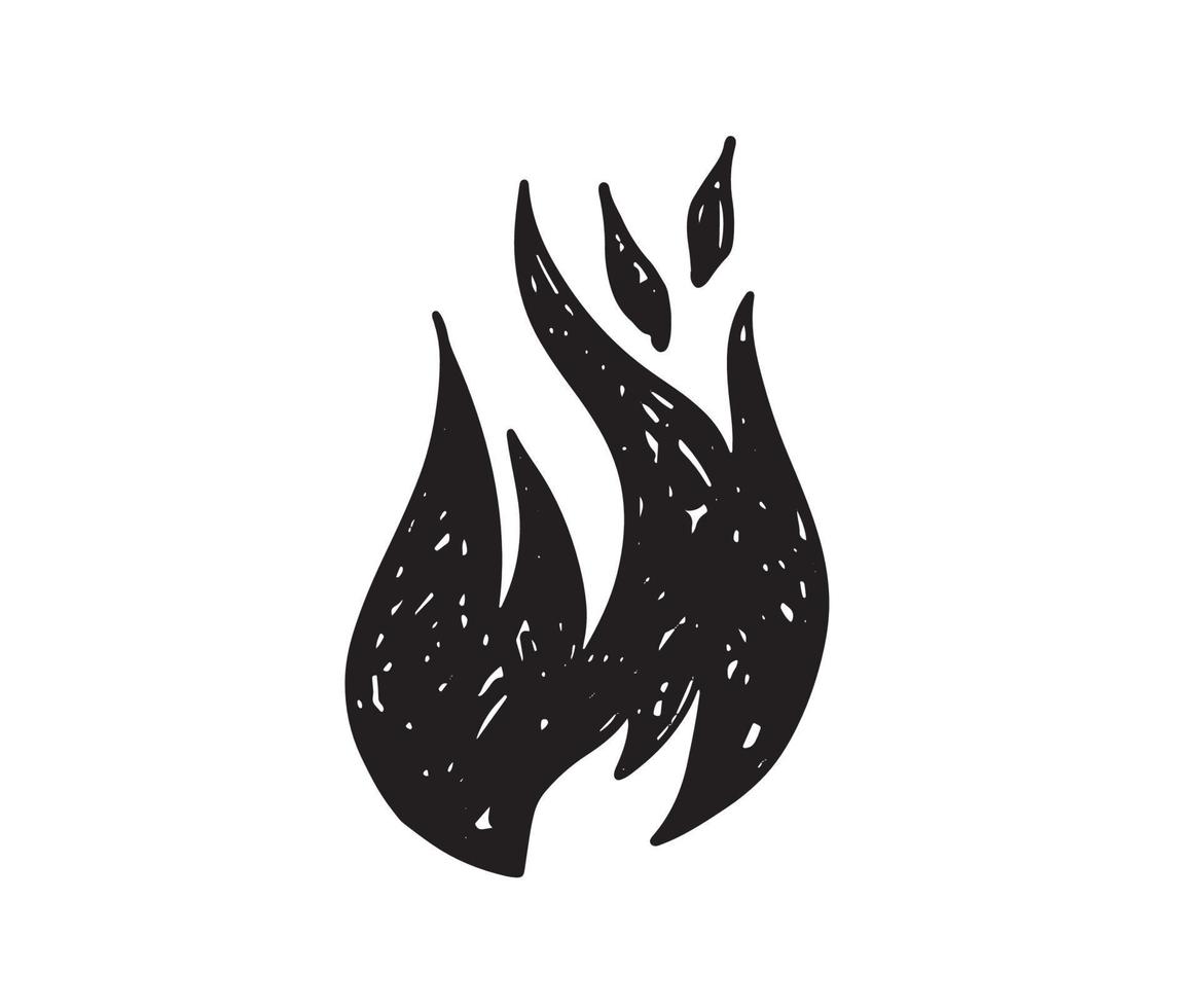 Adobe Illustrator ArtworkBonfire set, hand drawn illustration, flame, burning. 9407669 Vector