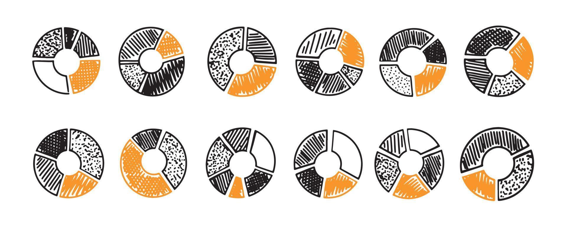 Adobe Illustrator ArtworkCharts icons, Set hand drawn. Vector