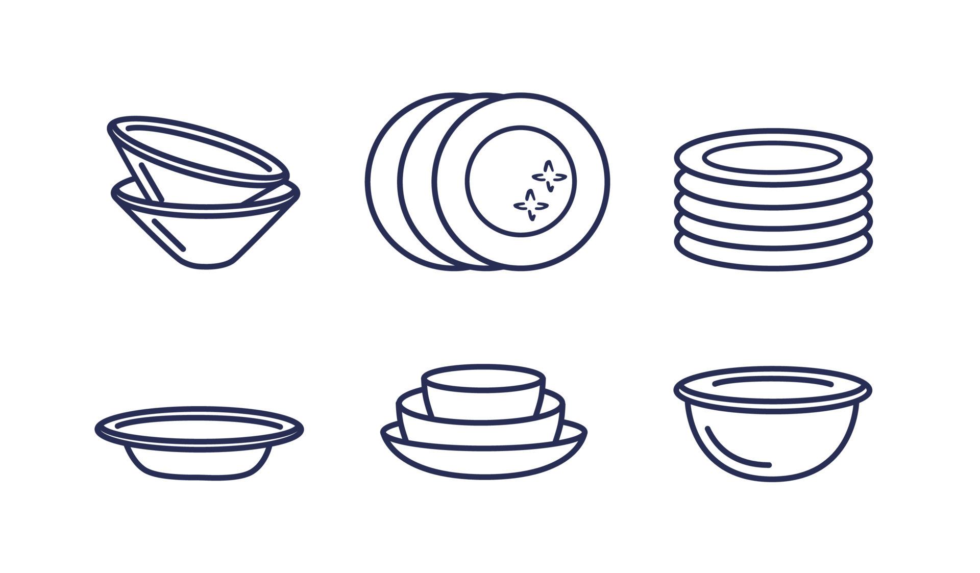 Clean plates icon on white background. Vector. 9407720 Vector Art at