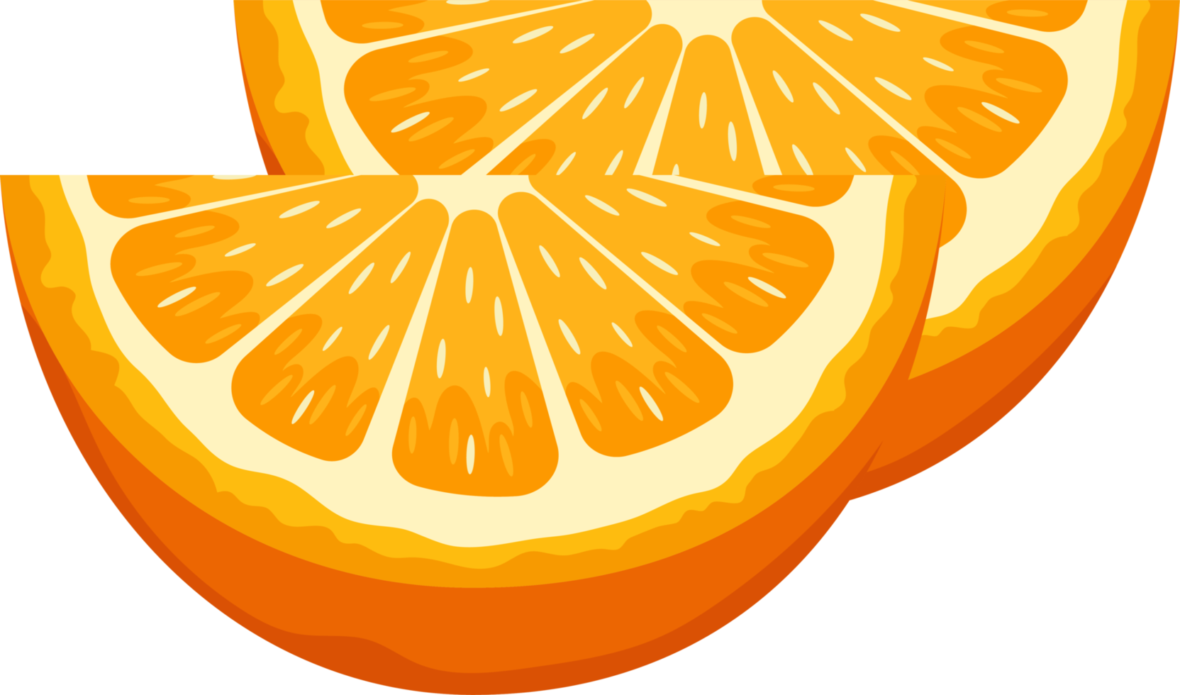 Delicious orange fruit clipart design illustration png