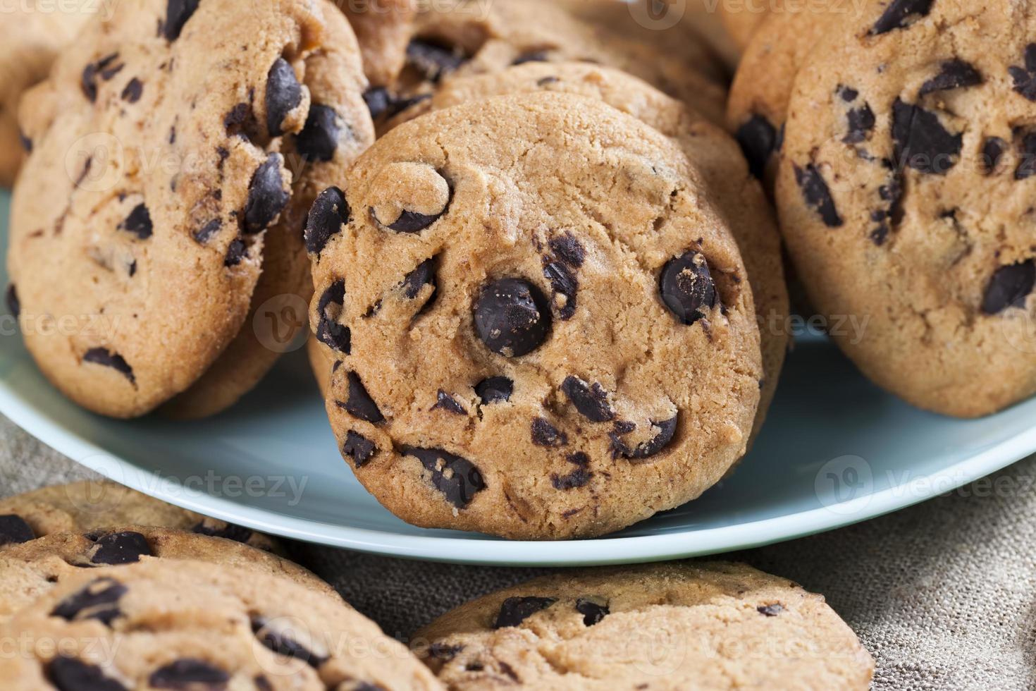 wheat flour cookies and chocolate photo