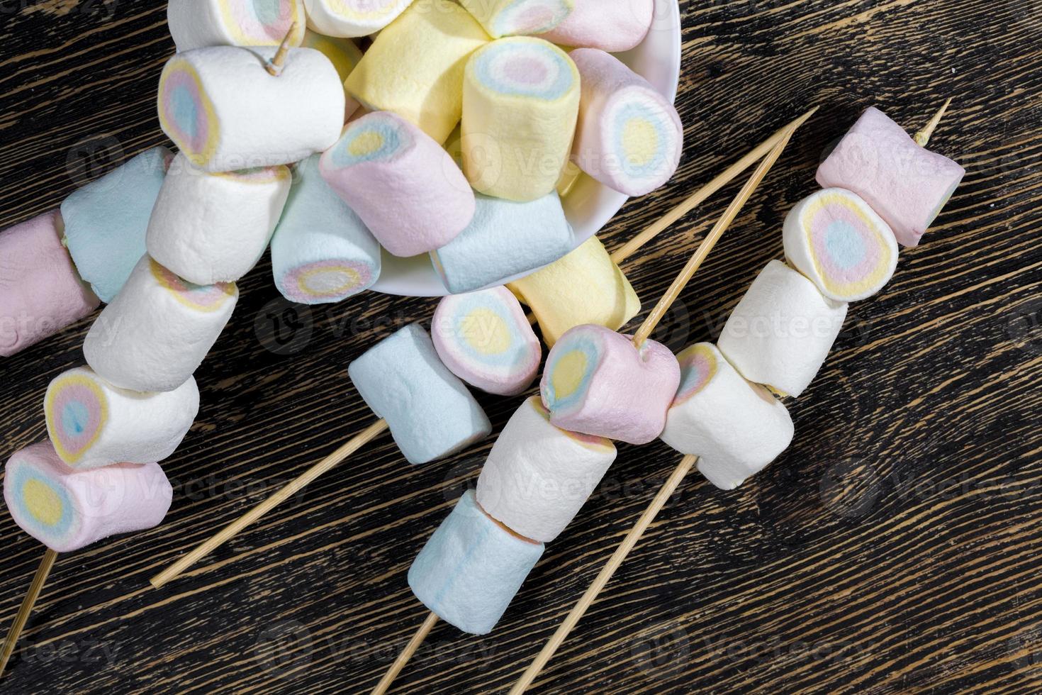 multi colored sweet soft marshmallow photo
