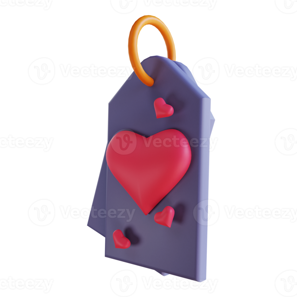 3D-Illustration Liebesrabatt zum Valentinstag geeignet png