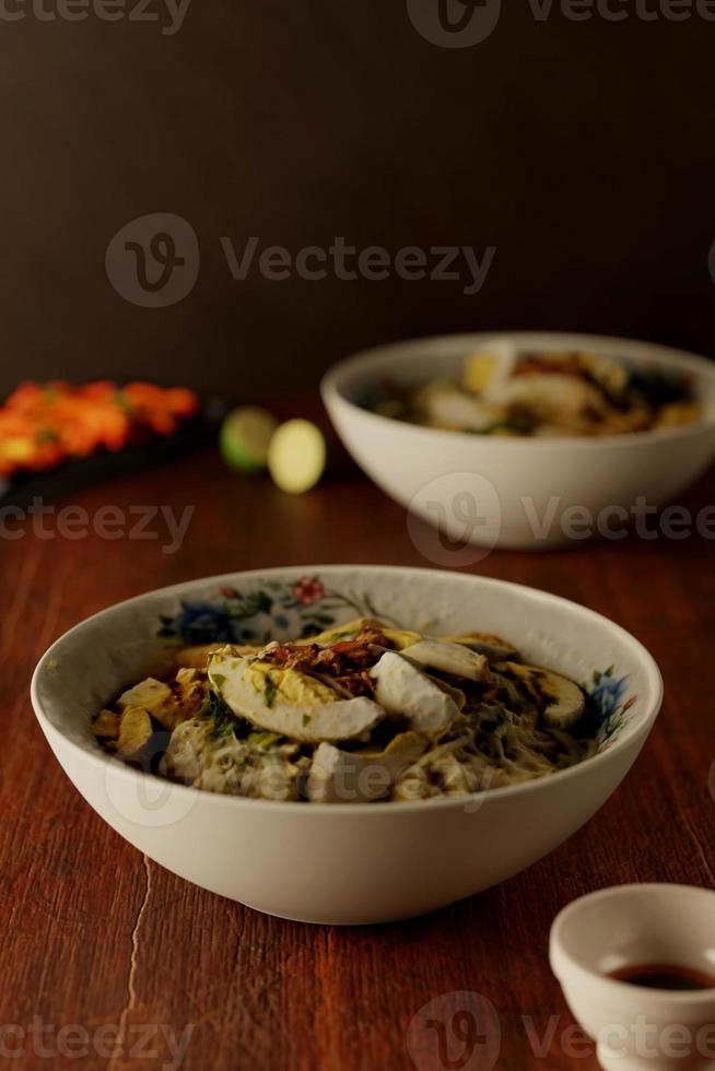 Soto, Indonesian Traditional Food 3D Rendering Premium Photo