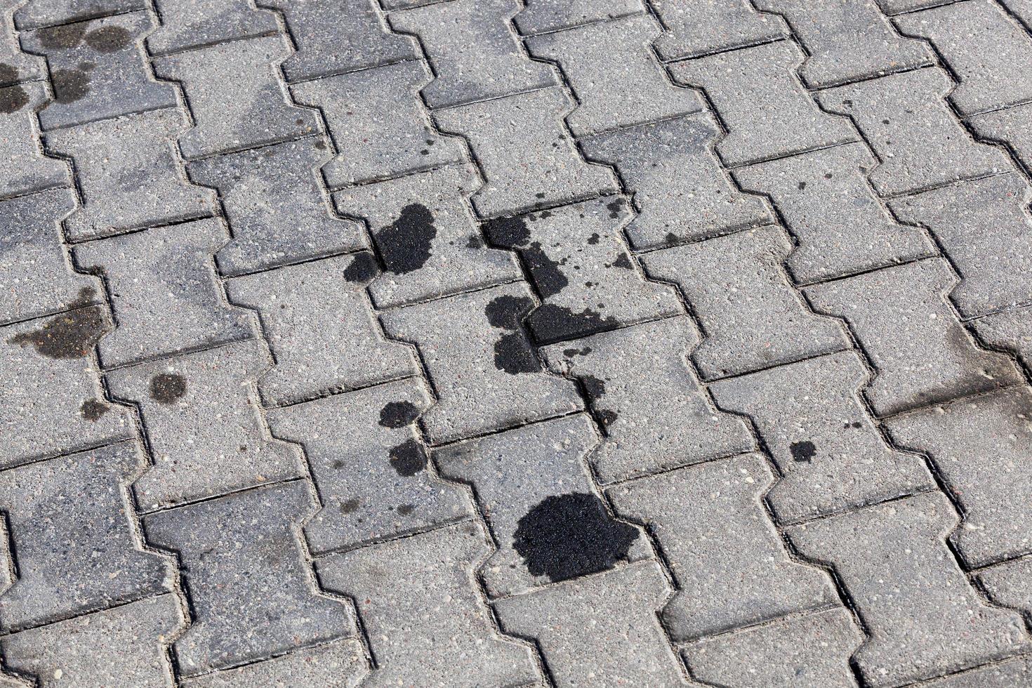modern concrete tiles used for car Parking photo