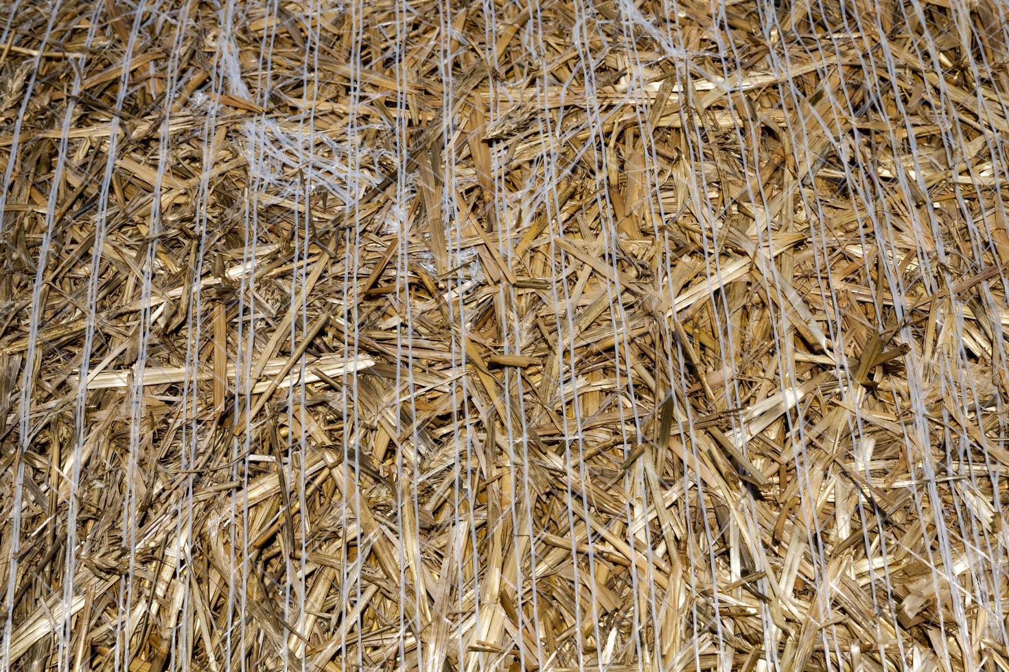 stubble and straw stacks photo