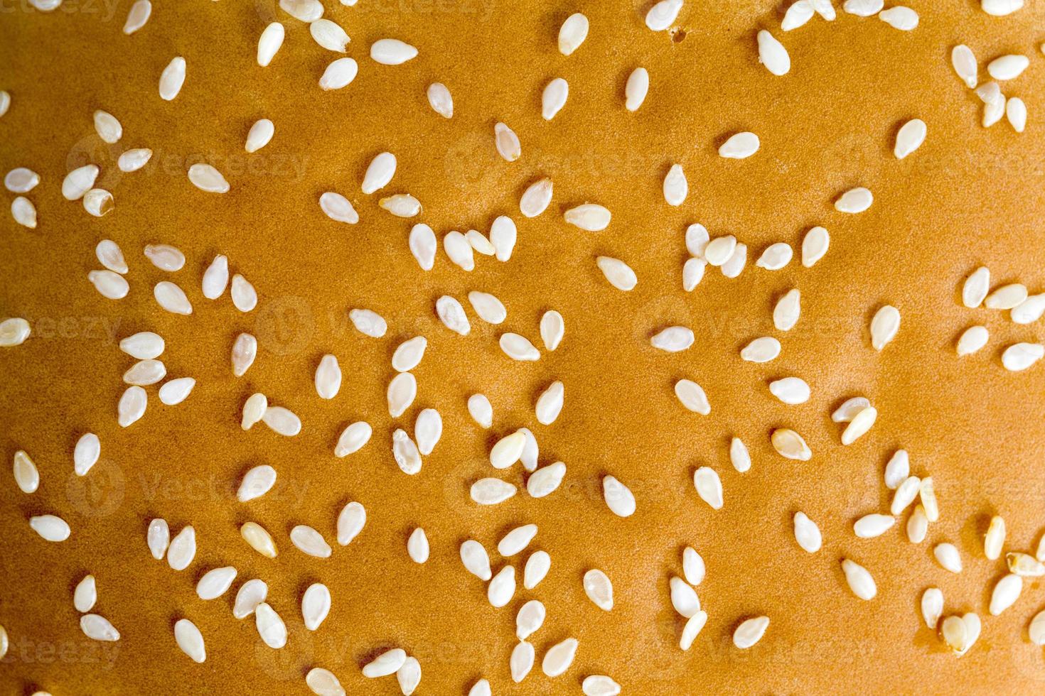 sesame bun stuffed with meat photo