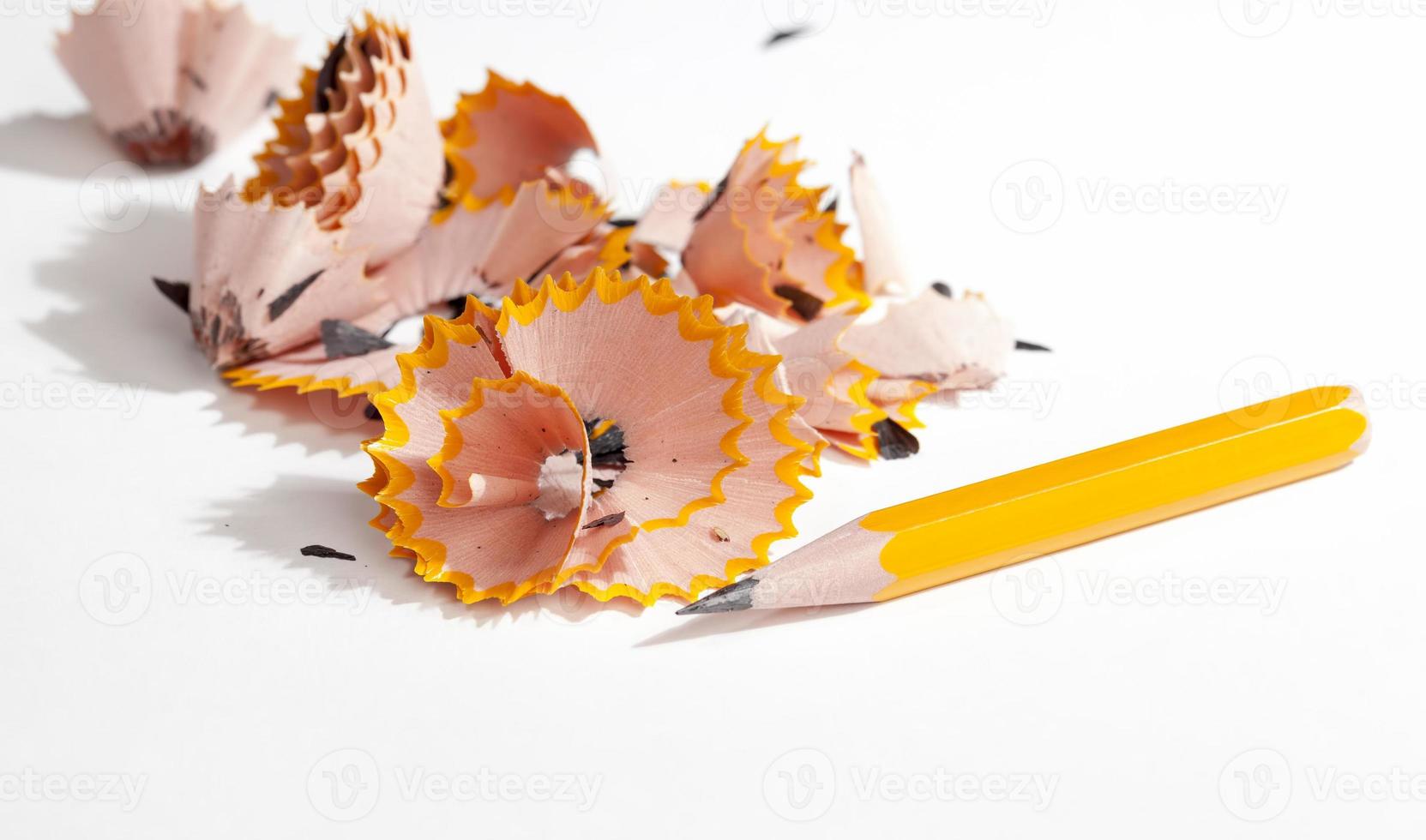 solid color wooden pencils with gray lead photo