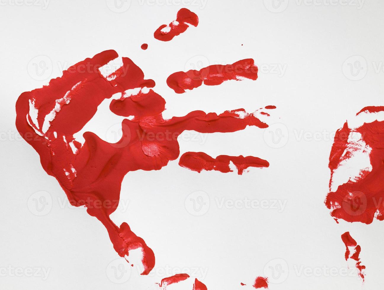 the child's fingerprints on paper photo