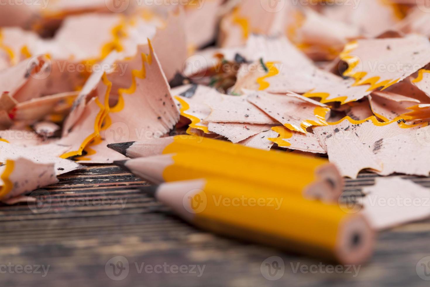 pencil shavings after sharpening photo