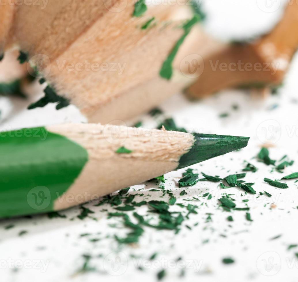 green pencil drawing and creativity photo