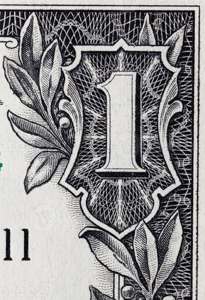 one dollar, close up photo