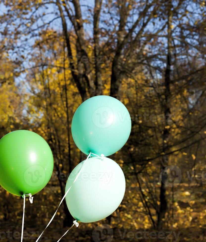 Park with balloons photo