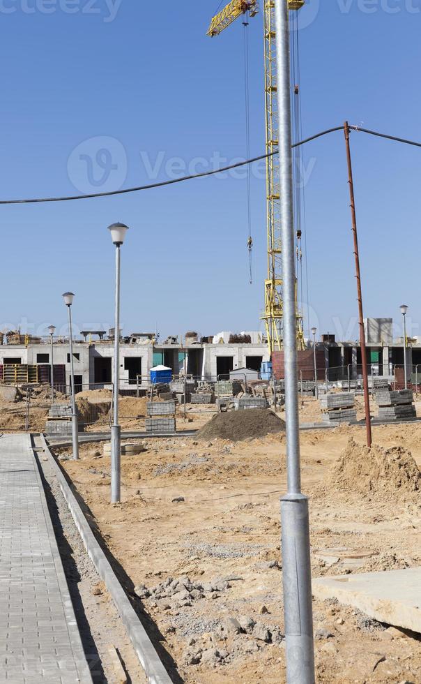 construction of apartment buildings photo