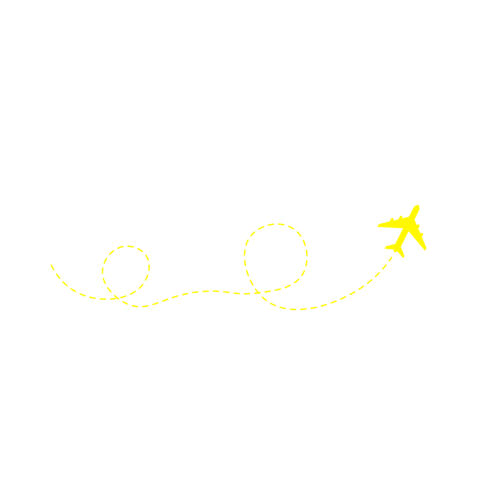 Dashed Line Airplane Route png