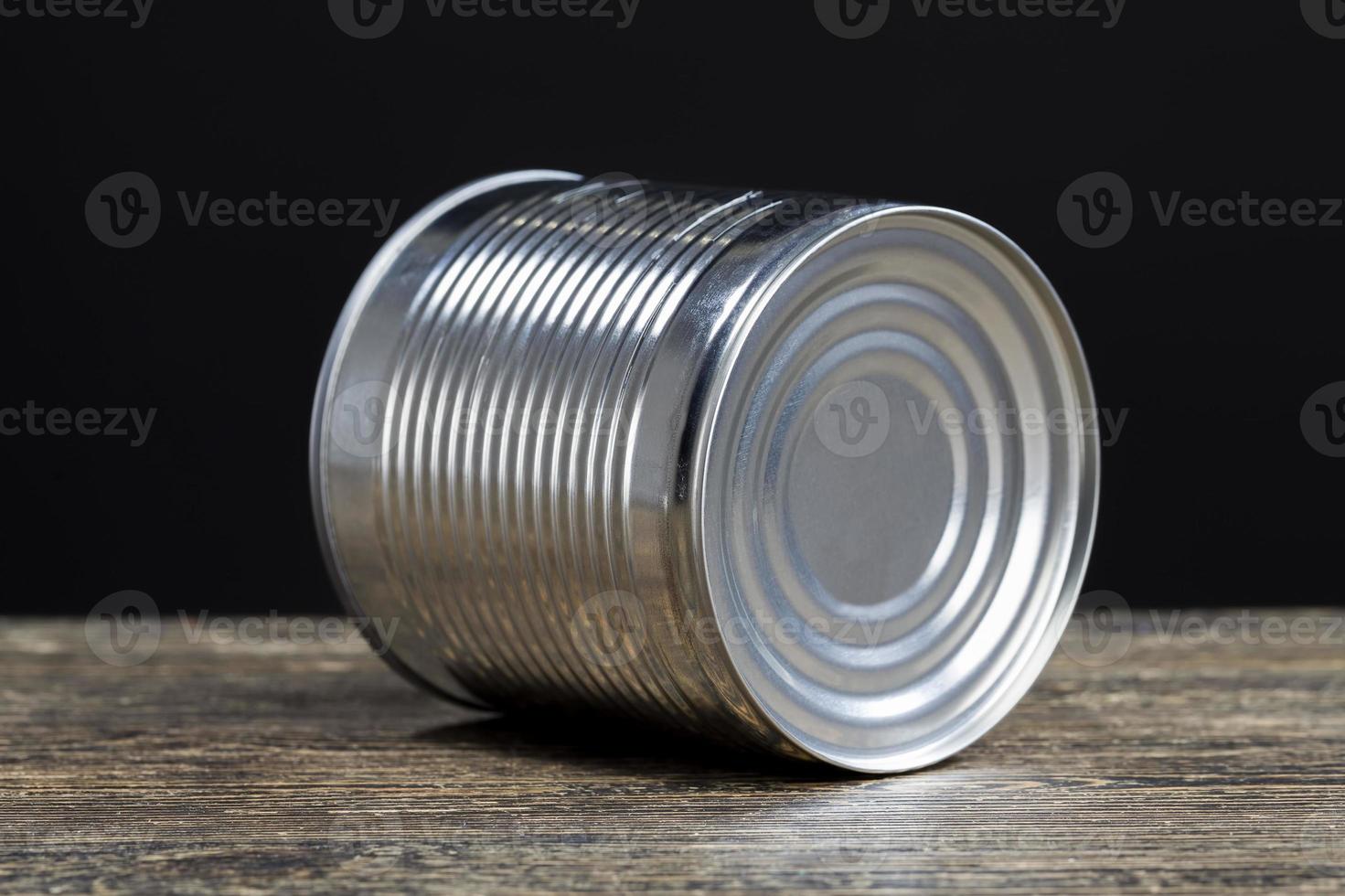 old metal can for food photo