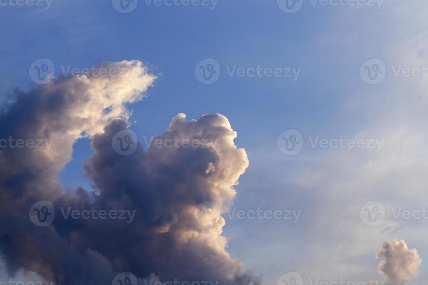 blue sky with clouds photo