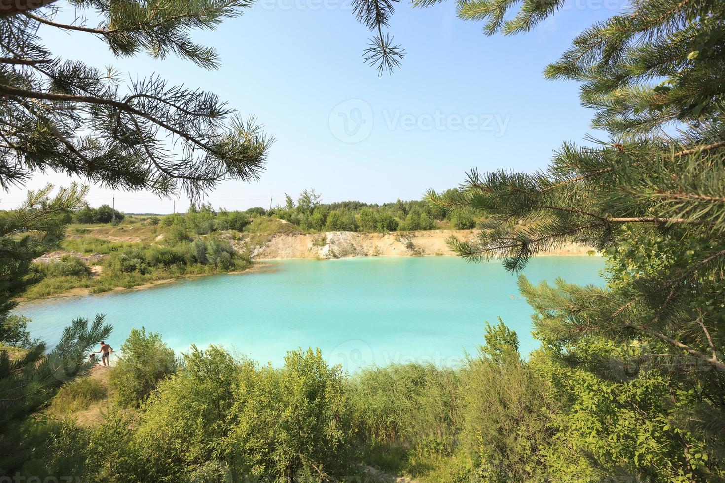 artificial lake . Belarus photo