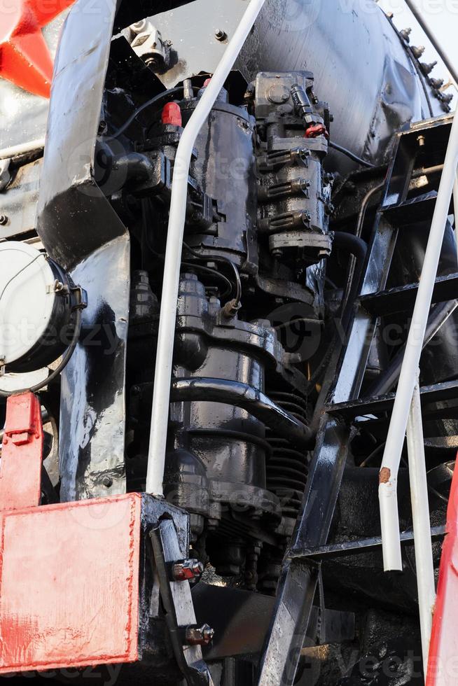 details of an old steam locomotive photo