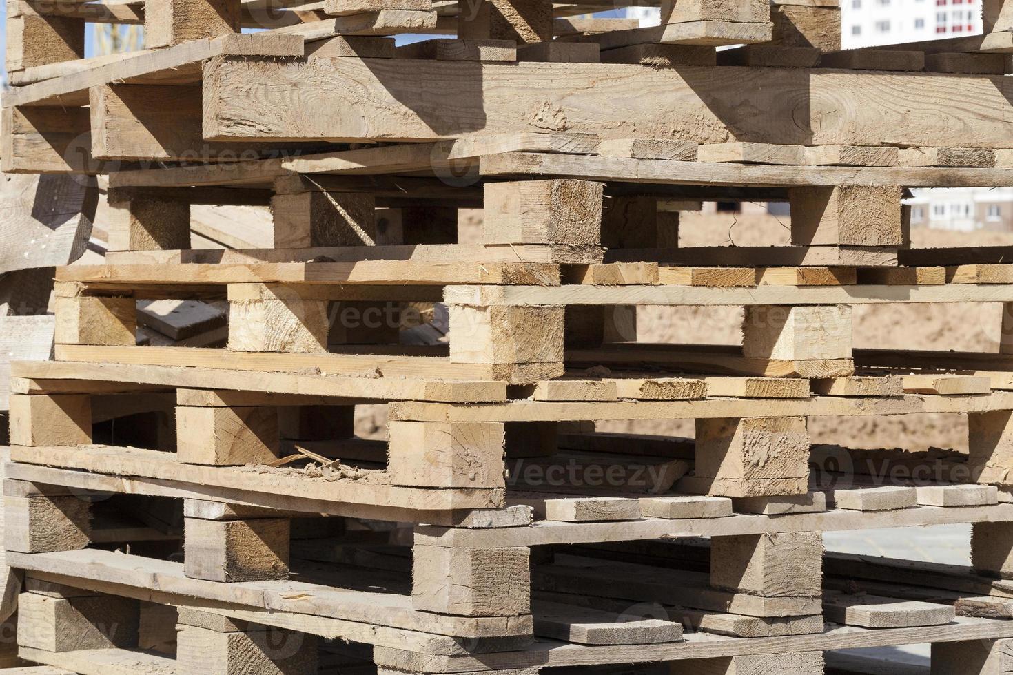 old wooden pallets photo