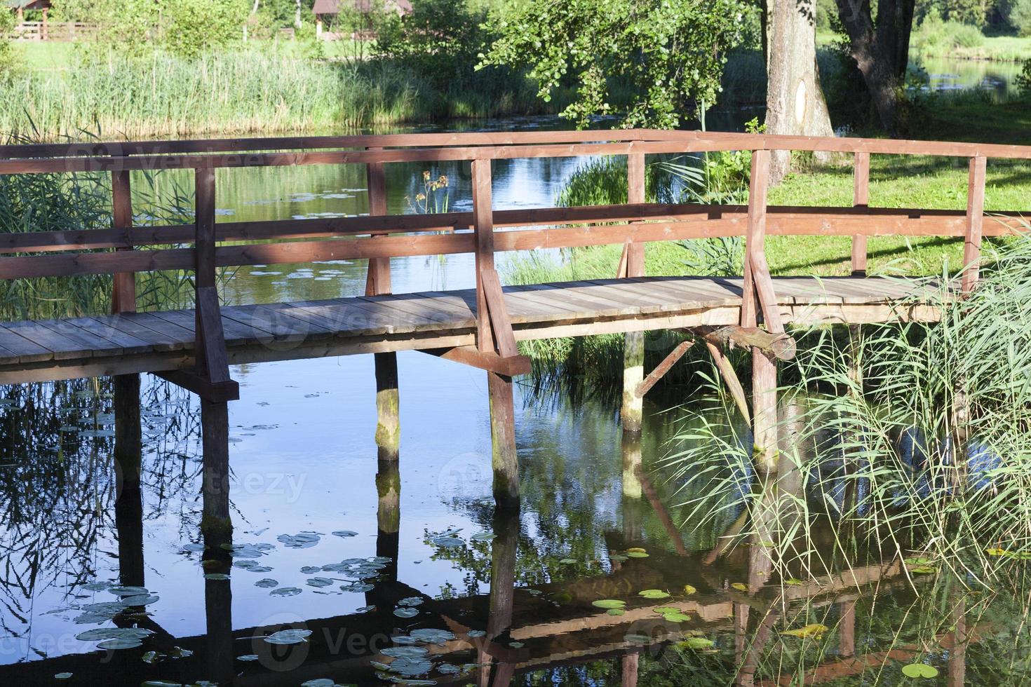 old wooden bridge photo