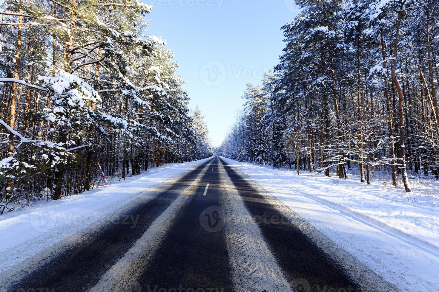 winter road .  snow photo