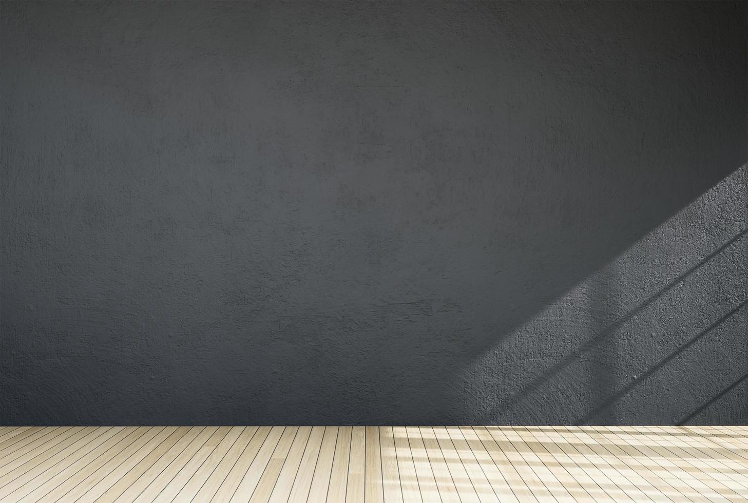 Empty room color wall and decorated with wooden floors. photo