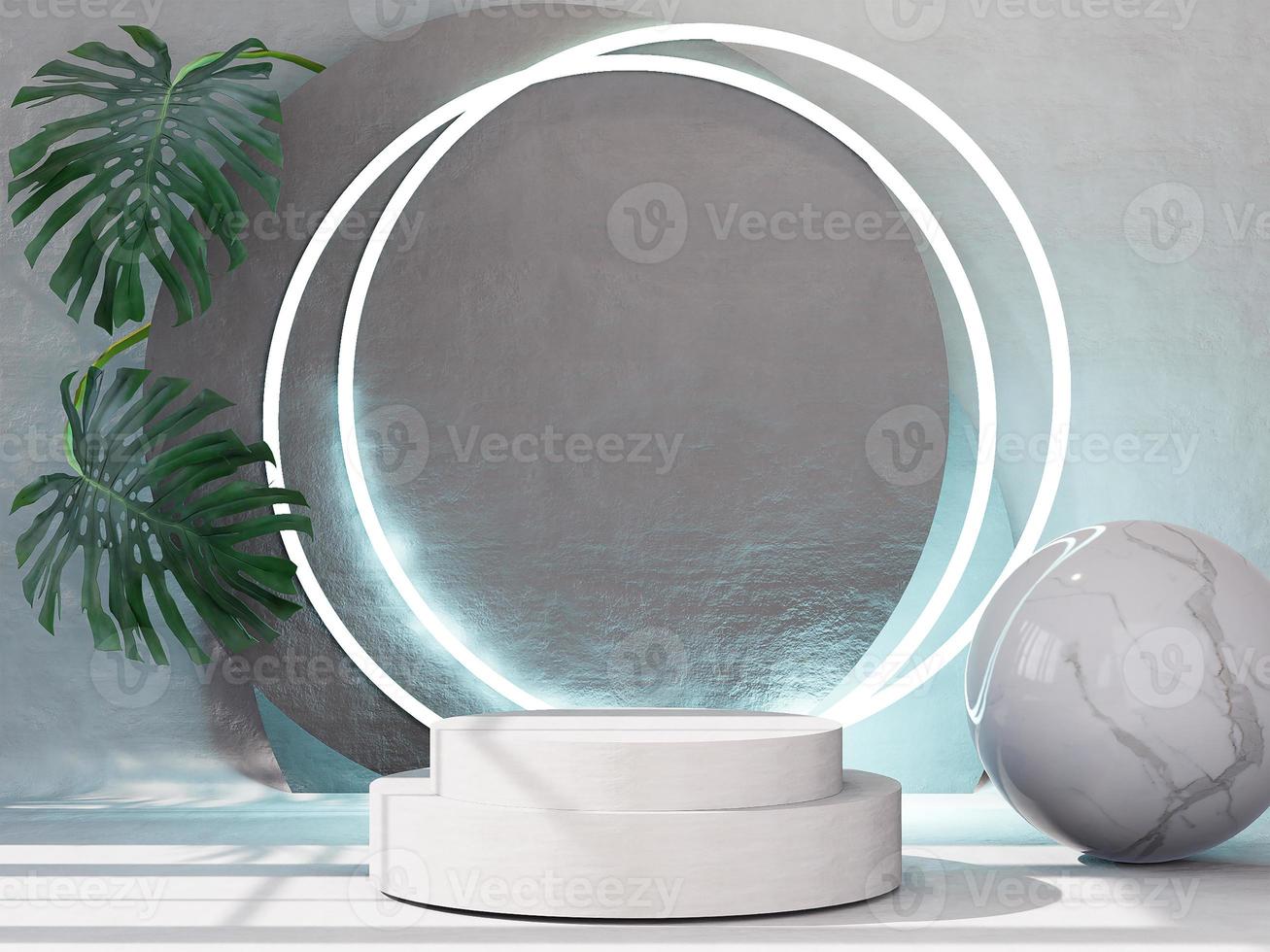 Product presentation podium with a white background. photo