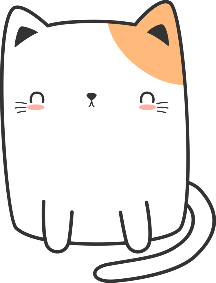 Cute Happy Cat Element png