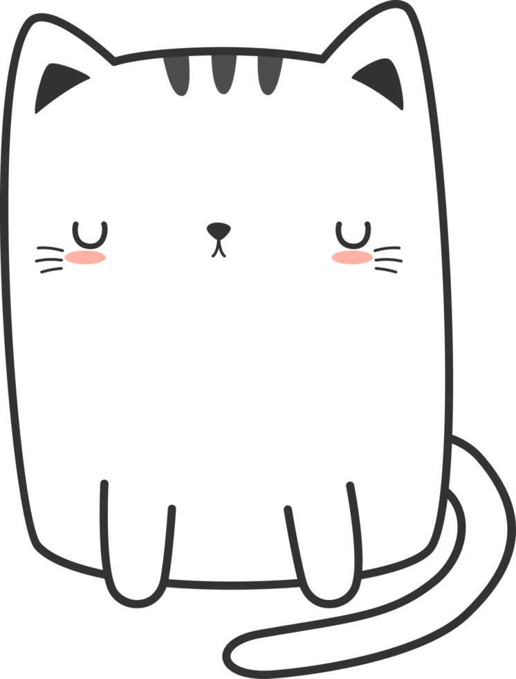 Cute Cat Sleep Element png