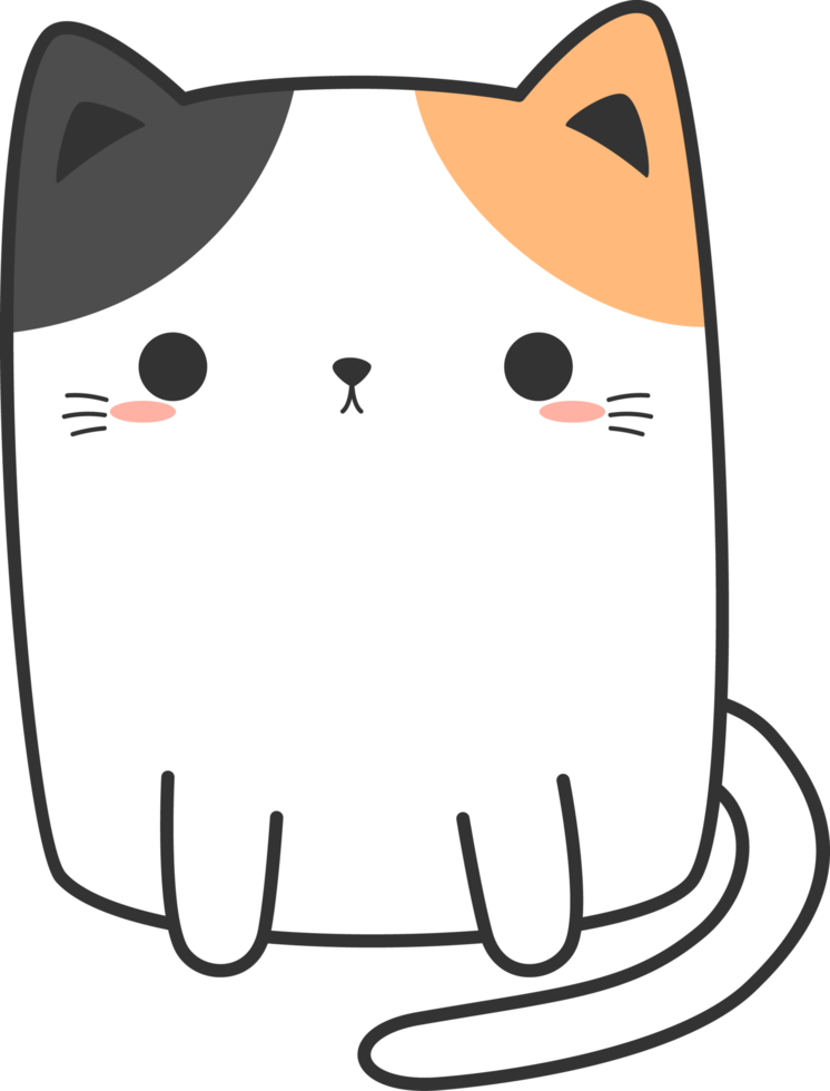 elemento de gato fofo png